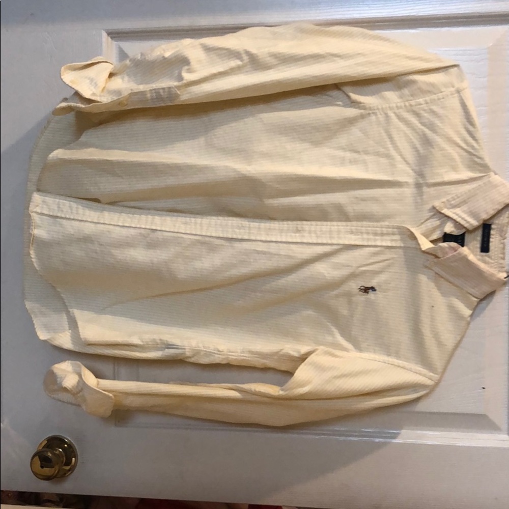 Yellow/white striped Ralph Lauren button up